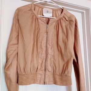 Anthropologie HEI HEI pale peach bomber jacket